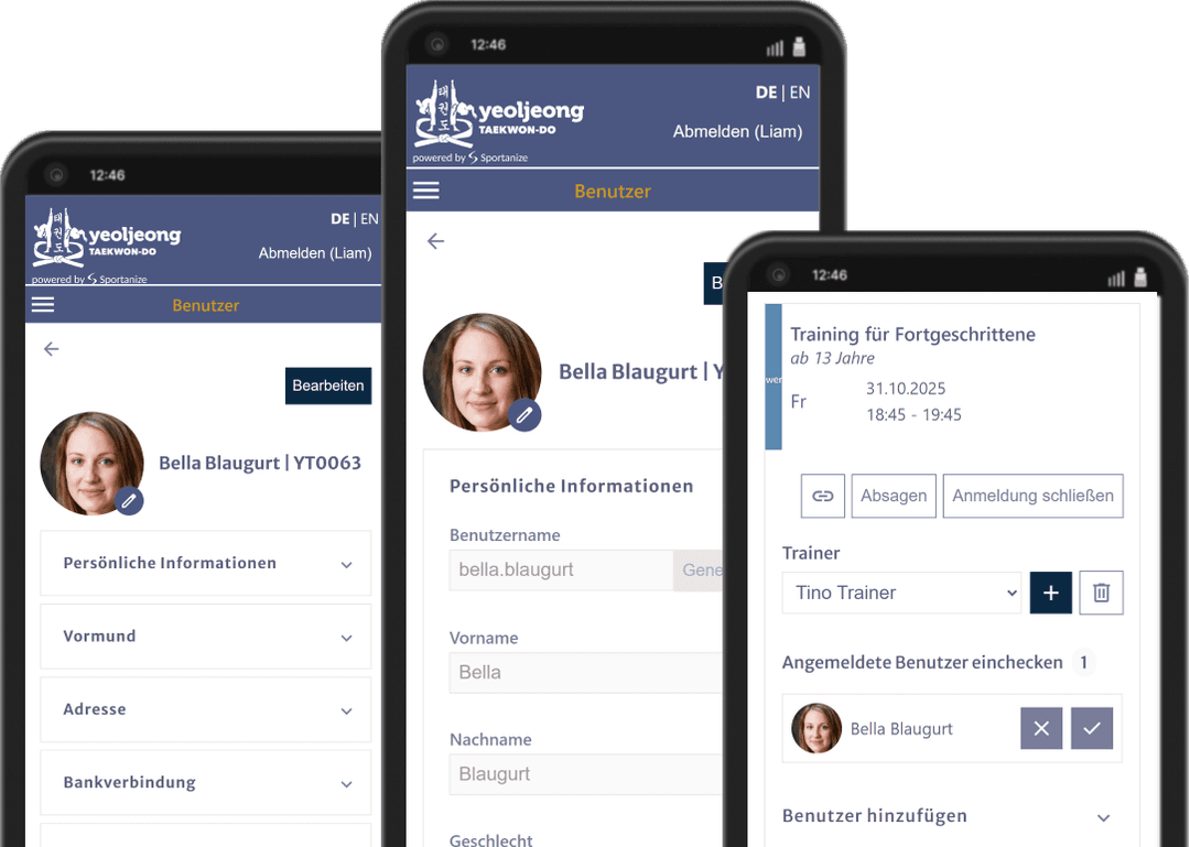 Rechnungsübersicht in der Sportanize Software - Beiträge und Gebühren automatisch per E-Mail an Mitglieder senden